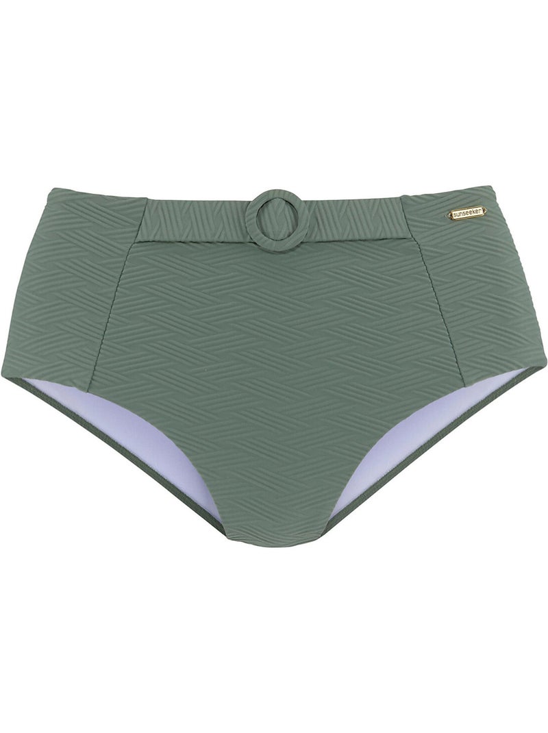 Zwemshortje met hoge taille loretta Kaki - Kiabi