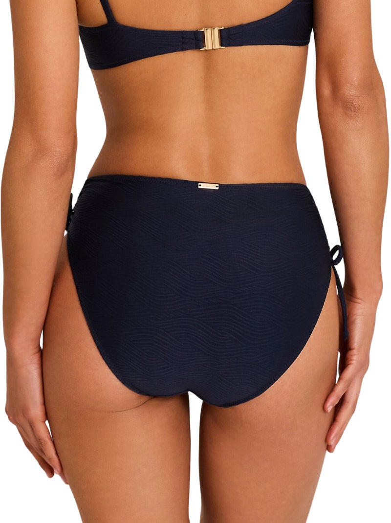 Zwemshortje met hoge taille nautilus Marineblauw - Kiabi