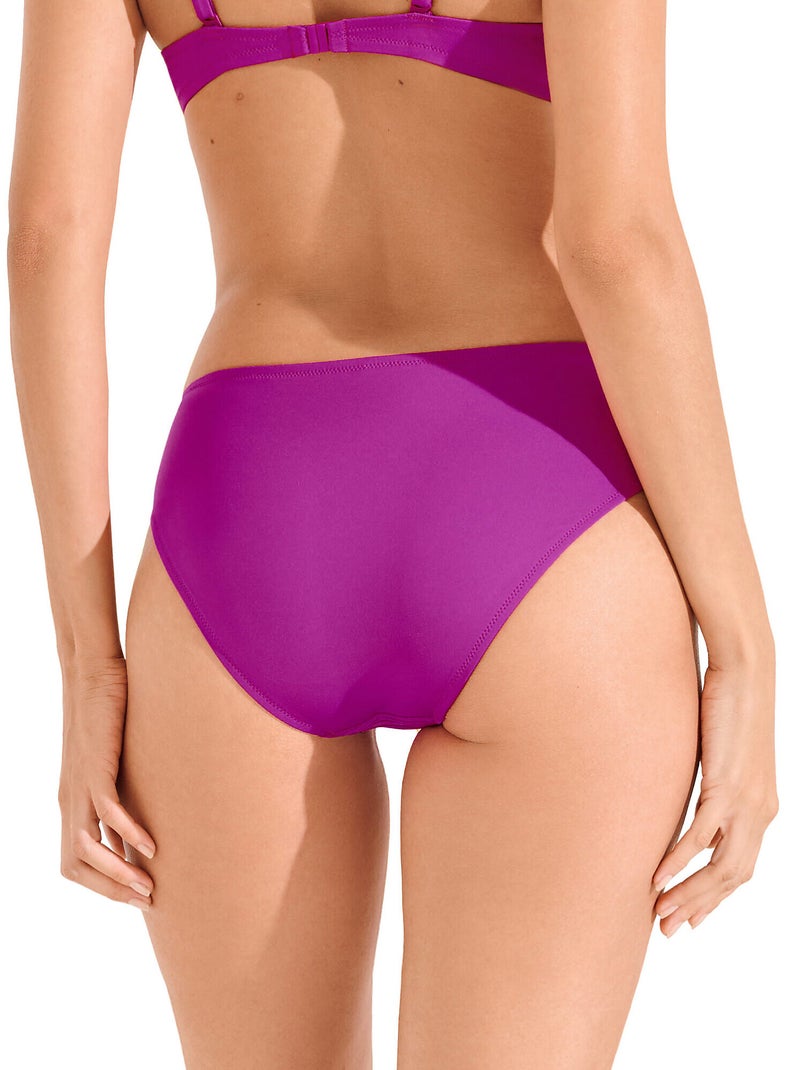 Zwemshortje met hoge taille sorrento Fuchsia roze - Kiabi