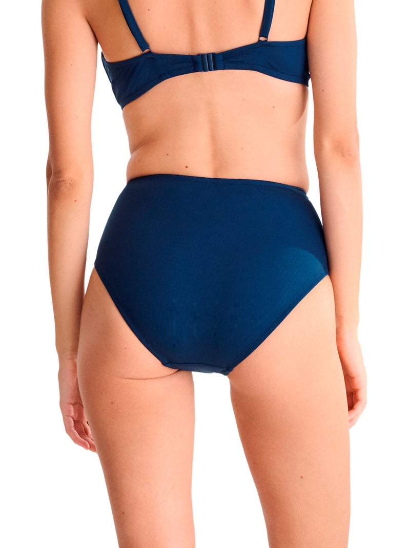 Zwemshortje met hoge taille sydney Marineblauw - Kiabi