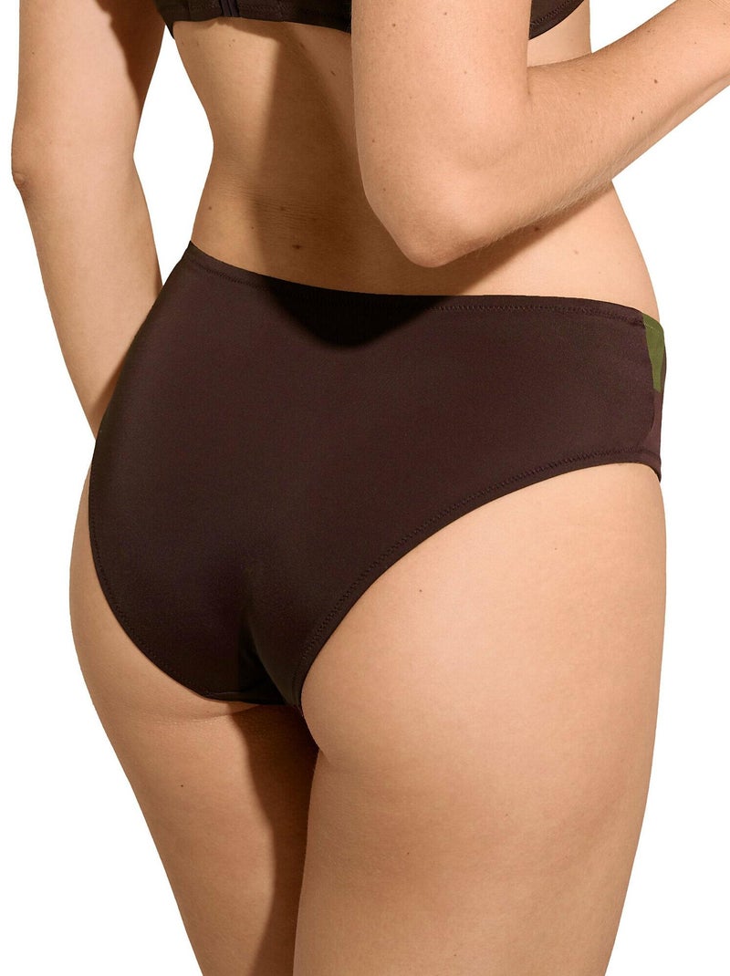 Zwemshortje met hoge taille viviero Bruin - Kiabi