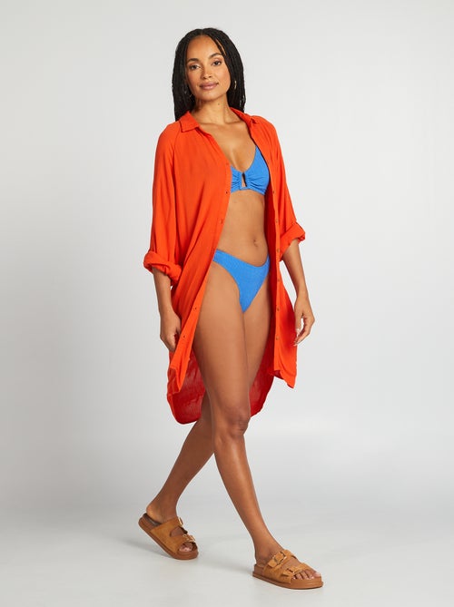 Zwemtanga van gewafelde stof - Kiabi