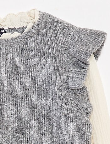 2-in-1 trui met blouse