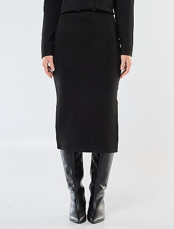 Aansluitende halflange rok van ottoman-stof