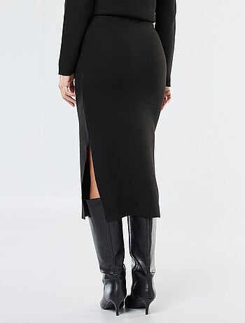 Aansluitende halflange rok van ottoman-stof