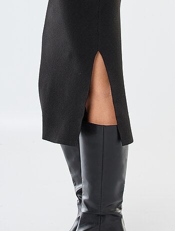 Aansluitende halflange rok van ottoman-stof