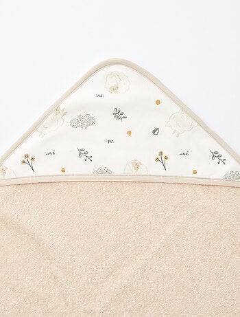 Badcape + washandje 'Petit Béguin'