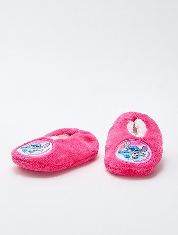 Ballerinapantoffels van fleece 'Stitch'