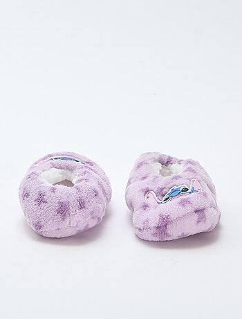 Ballerinapantoffels van fleece 'Stitch'