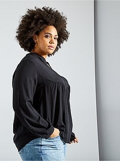 Basic blouse met fronsjes - Kiabi