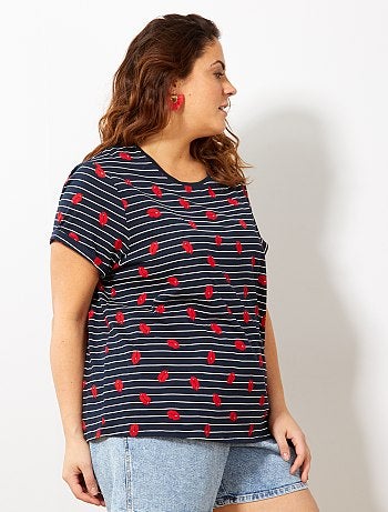 Dames Size+ - Basic, katoenen T-shirt - Kiabi