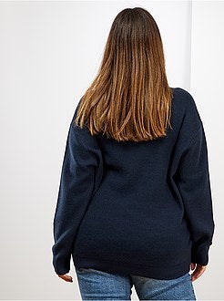 Basic tricot trui met parelsteek - Kiabi