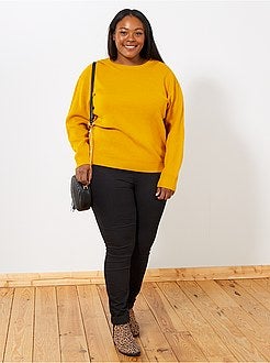 Basic tricot trui met parelsteek - Kiabi