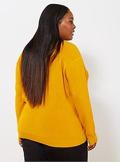 Basic tricot trui met parelsteek - Kiabi