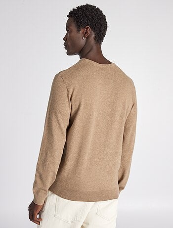 Basic trui van effen tricot