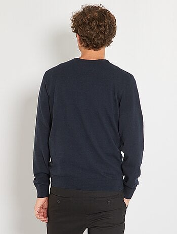 Basic trui van effen tricot
