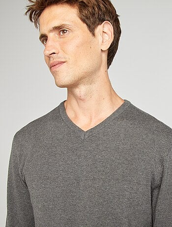 Basic trui van effen tricot