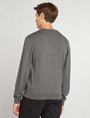 Basic trui van effen tricot