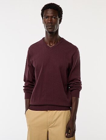 Basic trui van effen tricot