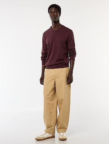 Basic trui van effen tricot