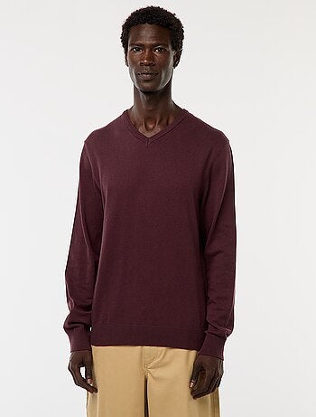 Basic trui van effen tricot