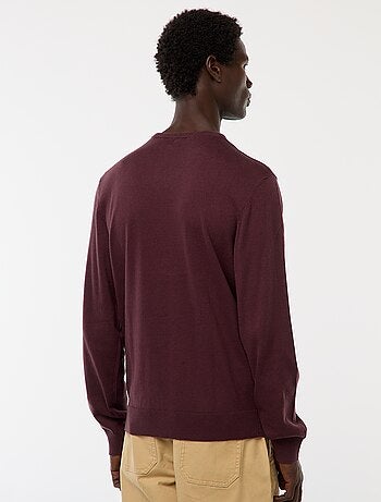 Basic trui van effen tricot