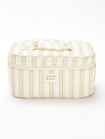 Beautycase met strepen