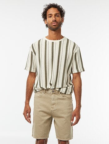 Bermuda van keperstof met 5 zakken