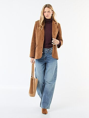 Blazer van suèdine