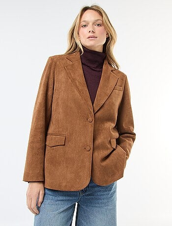 Blazer van suèdine