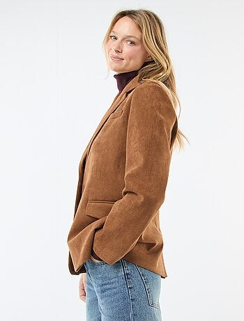 Blazer van suèdine