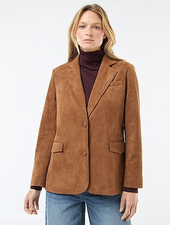 Blazer van suèdine