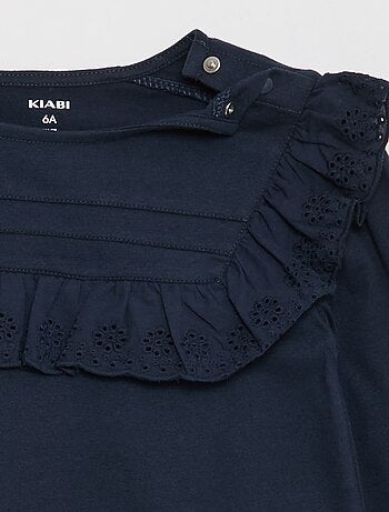 Blouse met borststuk met Engels borduurwerk - So Easy