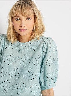 Blouse met Engels borduurwerk - Kiabi