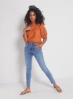 Blouse met Engels borduurwerk - Kiabi