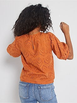 Blouse met Engels borduurwerk - Kiabi