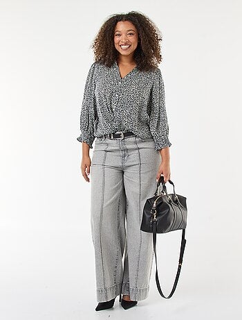 Blouse met luipaardprint 'Only Carmakoma'