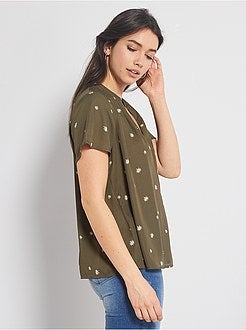 Blouse met maokraag - Kiabi