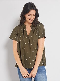 Blouse met maokraag - Kiabi