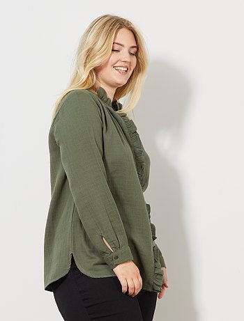 Blouse met ruches - Kiabi