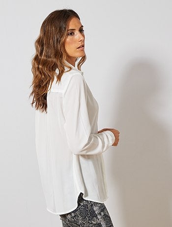 Blouse van crêpevoile - Kiabi