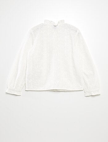 Blouse van Engels kant