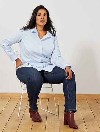 Blouse van stretch katoen - Kiabi