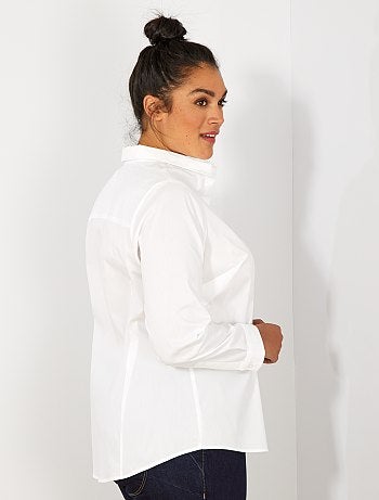 Blouse van stretch katoen - Kiabi