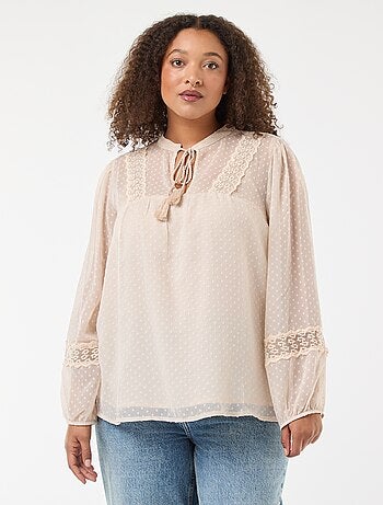 Blouse van voile 'Only Carmakoma'