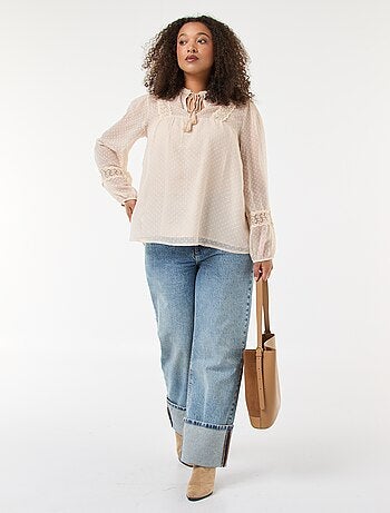 Blouse van voile 'Only Carmakoma'