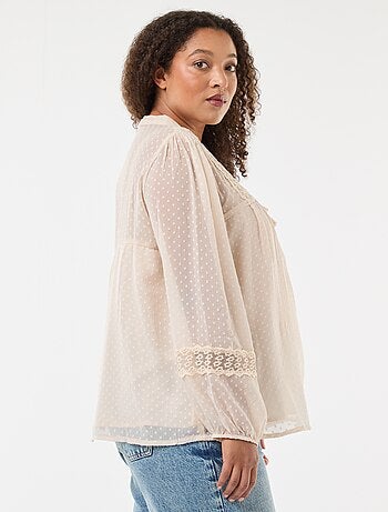 Blouse van voile 'Only Carmakoma'