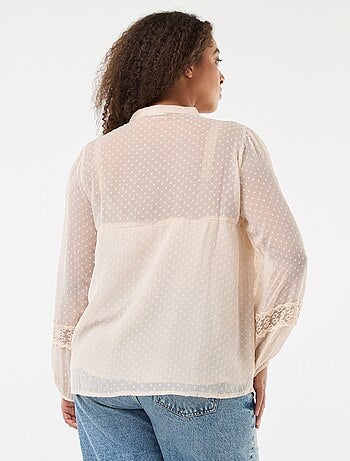 Blouse van voile 'Only Carmakoma'