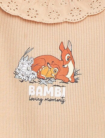 Body van ribstof met geborduurd kraagje 'Disney'