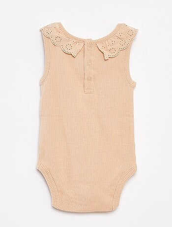 Body van ribstof met geborduurd kraagje 'Disney'